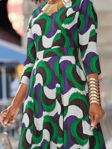 24W PLUS Ashro Blue Green Church Easter Dinner Party Rehani Maxi Dress - Picture 2 of 5