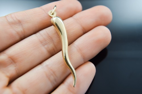 14 Real Gold Large Italian Horn Corno 