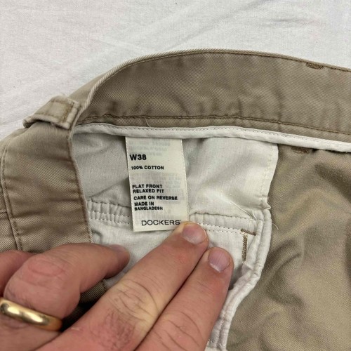 Dockers Mens Cargo Shorts Khaki Multiple Pockets Cotton Casual W38 - 第 4/7 張圖片