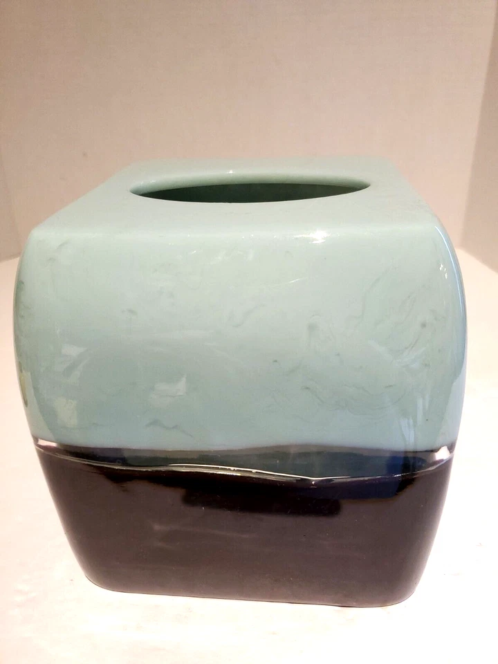 Croscill Home Oasis Tissue Cover Aqua Clear Brown - Image 3 of 4