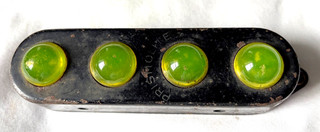 Vintage Yellow Glass Prismolite Cats Eye Marble Reflector