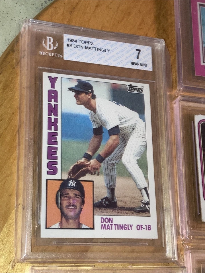 7 Card HOF AS - BGS BVG Vintage Baseball Lot Mantle Mattingly RC 70’s 80’s AUTO - Image 2 of 4