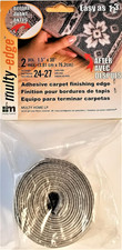 Adhesive Carpet Finishing Edge, 1.5" X 30", Grey, 2-Pieces