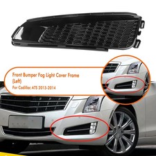 1X Gloss Black Front Fog Light Cover Grille For Cadillac ATS 2013-2014 Left