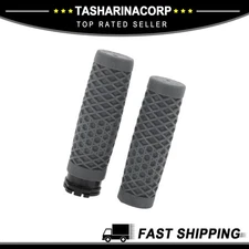 1" 25mm Motorcycle Hand Grips Cover Kit Handlebar Grips Dark Gray