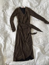 NWT Show Me Your Mumu Women's Kimora Wrap Dress Squiggle Sparkle Knit, Size L