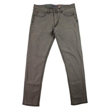 Pantalones de mezclilla vintage resistentes a la intemperie para hombre 36x30 ciclón calce ajustado elásticos gris granito $98