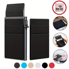 Men Anti Rfid Blocking Protected Magic Id Credit Bank Card Holder Case Wallet