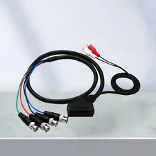 Female RGB Euro SCART to 4 BNC & 2 RCA Adapter Audio Cable For Sony PVM BVM JVC