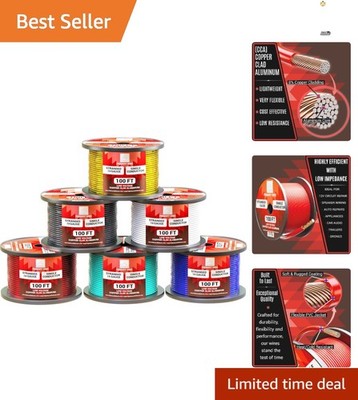 14 Gauge Electric Wire - 600ft of Copper Clad Aluminum, Ideal for DIY Projects