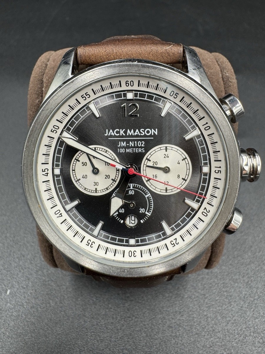 Jack Mason JM-N102-204 Nautical Chronograph Black Dial 100M Men's