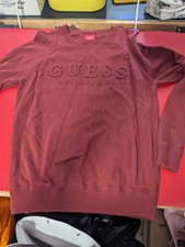 Guess Los Angeles sweater shirt top M dark red
