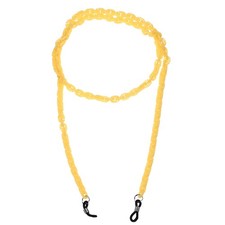 Eyeglass Chains for Women Resin Eyeglass Holder Chain for Glasses Lemon Yellow
