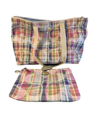 coach daisy madras backpack f77342 (m1260), multicolour canvas gold hardware, with dust cover Coach Daisy Signature Backpack for