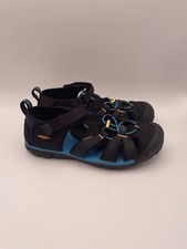 KEEN Kids' Seacamp Black Blue Size 3 - Hiking Sandals Washable