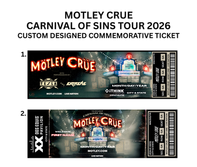 Motley Crue Carnival Of Sins Tour 2026 Custom Design Commemorative