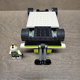 Lego Parts and Pieces Lot - White Green Racecar + Figure from 8898 World Racers