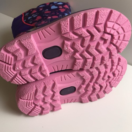 CIOR Little Kid Girl Snow Boots Waterproof Fur Lined Outdoor Purple Pink Heart 1 - Picture 9 of 9