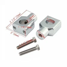 Motorcycle Aluminum Handlebar Riser Clamp Fat Bar Kit with Mounting Adapters