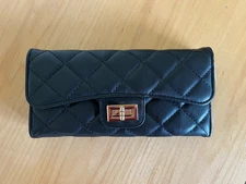 Handheld Black Clutch Wallet, Brand New, 7.5in Long, Great Condition