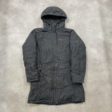 Jack Wolfskin Puffer Jacket Women's Large Quilted Outdoor Ski Coat, Black