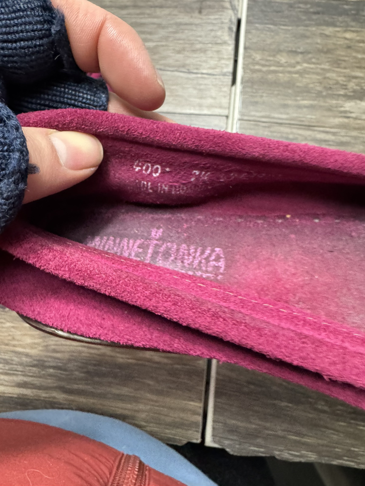 SAOLA MINNETONKA mocassini scarpa donna misura 7 5 rosso suola morbida scarpe con frange boho