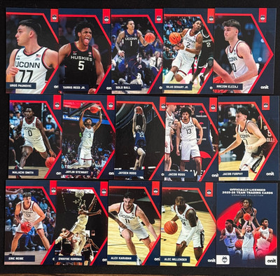 UConn Huskies 2025-26 ONIT NCAA Men's Basketball COMPLETE Base Set (15)