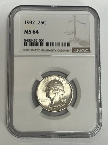 1932 Philadelphia Washington Silver Quarter NGC MS64 Better Date