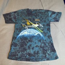 Vtg Star Wars Naboo N 1 Starfighter Tie Dye Shirt Mens Sz S Has Flaw 