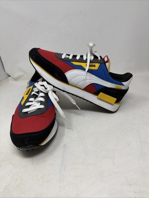 Puma Future Rider Shoes Mens Size 7 Red Blue White Play On Sneakers 372349-05