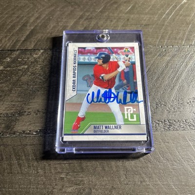Matt Wallner 2021 Signed In Person autograph Cedar Rapids Kernels Team Card