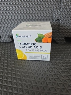 BlooSkim Turmeric & Kojic Acid Cleansing Pads 60 Pads New Sealed