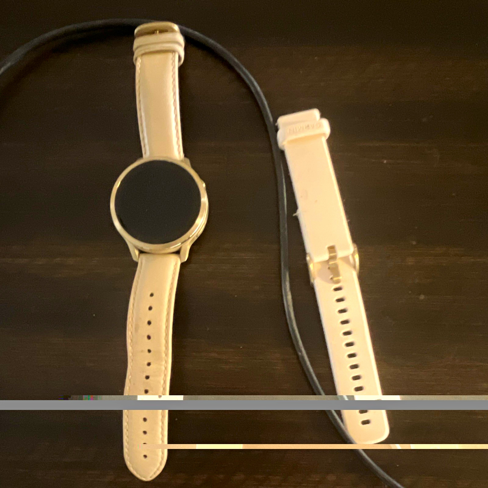 Garmin Venu 4 41MM Beige Metal Case Beige Leather Band Touchscreen