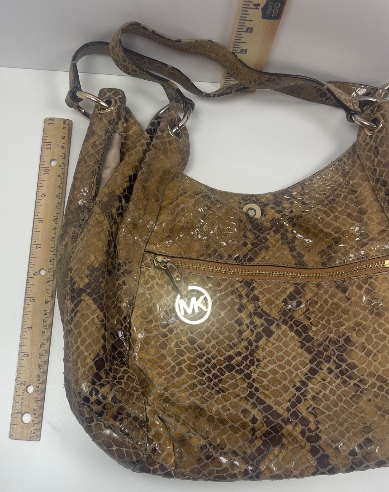 Michael Kors Snake Skin Python Embossed Leather B… - image 4