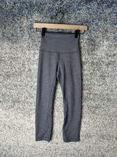 Lululemon Leggings Womens 2 Gray High Rise Capri Yoga Pants Athletic Gym Stretch