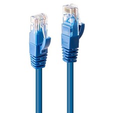 LINDY 3m CAT6 U/UTP Snagless Gigabit Network Cable, Blue 3m Blue
