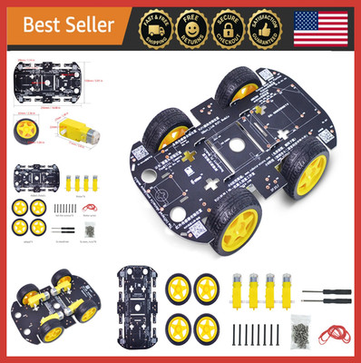4WD Smart RC Car Chassis Kit for Arduino/Raspberry Pi DIY with TT Motor