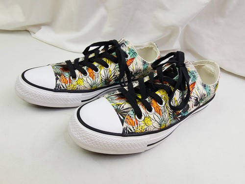 Sneakers Converse All Star taglia 7 donna floreali tacco basso pizzo logo moda - Foto 5 di 12