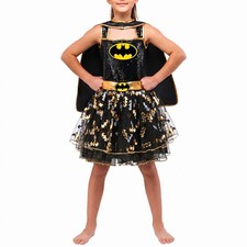 Rubie's Girl's DC Batgirl Tutu Dress with Cape Halloween Costume Size Small