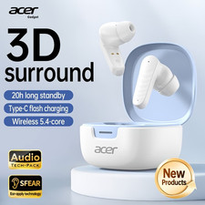 Image of Acer OHR503 Mini Sport Wireless Earbuds - 30H Long-Lasting Battery - Blue