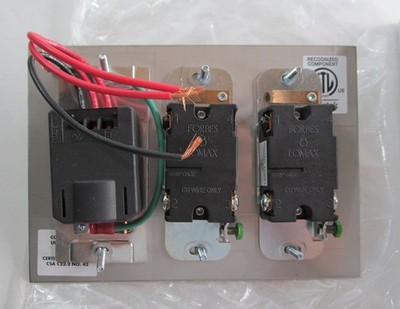 NEW FORBES & LOMAX STAINLESS STEEL 2-GANG TOGGLE + ROTARY SWITCH
