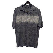 Hart Schaffner Marx Gray Polo Shirt Gradient Design Large