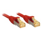 LINDY Cat.7 S/FTP Network Cable, Copper, LSOH, 600MHz, Red, 0.3 m