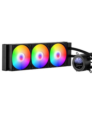 CPU Flüssigkeitskühler AIO Wasserkühler 3xPWN-Lüfter&Pumpe ARGB-Licht LCD-Displa