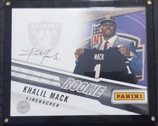 Khalil Mack 2014 Panini Authentic NFL Draft Autographed RC 8x10 Raiders