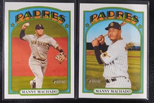 2021 Topps Heritage High # Manny Machado Action Variation SP+Base PADRES #566