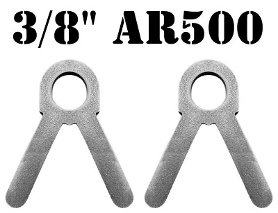 MAGNUM TARGET 3/8" AR500 Steel Shooting Target 2pc Stand Bracket Mounts - 1" Pipe or 3/4" EMT