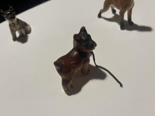 Vintage handbemalter Boxer mit Welpen Keramik wunderschön - Bild 6 von 8