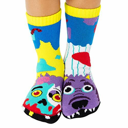 Cute Kid Size 4-8 Cotton Werewolf Zombie Monster Halloween Mismatch Socks 5 Pair - Picture 1 of 6