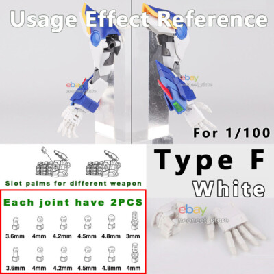 For 1/100 Gunpla RE MG Gundam Model Action Hand 3.0 Wing Gundam Zero F White Set